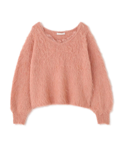 PROPORTION BODY DRESSING(プロポーションボディドレッシング)の「襟元レースニットトップ / 1215270121(ニット/セーター・レディース・ダークグレー/ピンク/ホワイト・FREE)」の7枚目の写真