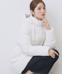 index（インデックス）の「KAWADAダウンドロストミドルコート【撥水/洗濯機OK/2WAY/静電気防止裏地】《XS～3L》（ダウンジャケット/コート）」