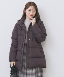 KAWADAダウンドロストミドルコート【撥水/洗濯機OK/2WAY/静電気防止裏地】《XS～3L》