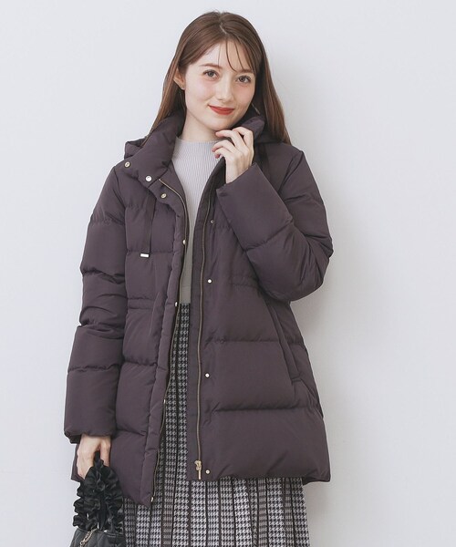 KAWADAダウンドロストミドルコート【撥水/洗濯機OK/2WAY/静電気防止