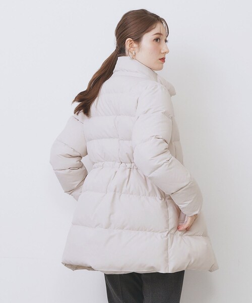 index(インデックス)の「KAWADAダウンドロストミドルコート【撥水/洗濯機OK/2WAY/静電気防止裏地】《XS~3L》(ダウンジャケット/コート・レディース・ナチュラル/アイボリー系7/ブラック/ブラウン系その他5/ネイビー・34/36/38/40/42/44)」の19枚目の写真
