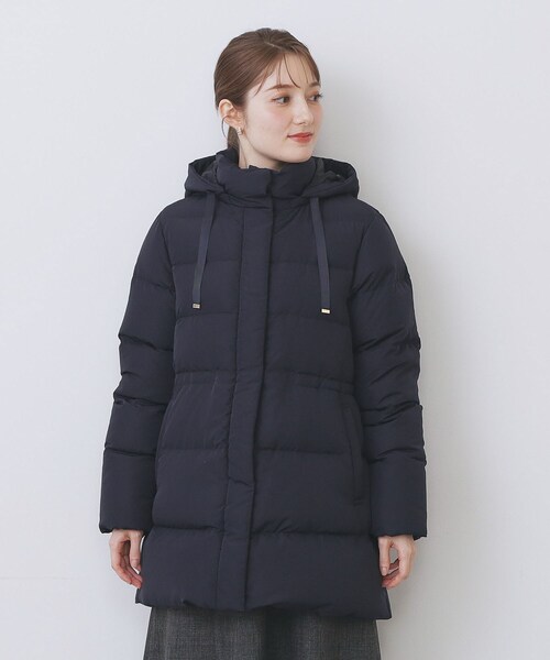 KAWADAダウンドロストミドルコート【撥水/洗濯機OK/2WAY/静電気防止