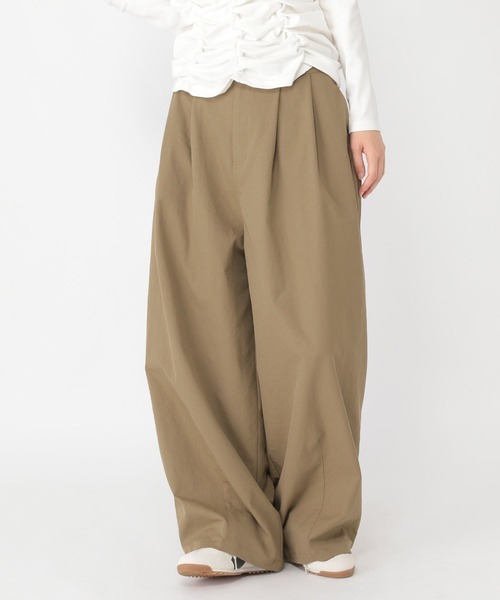 studio CLIP（スタディオクリップ）の「【daily CLIP】バックベルトパンツ（スラックス・レディース・ブラウン/カーキ・FREE）」の5枚目の写真