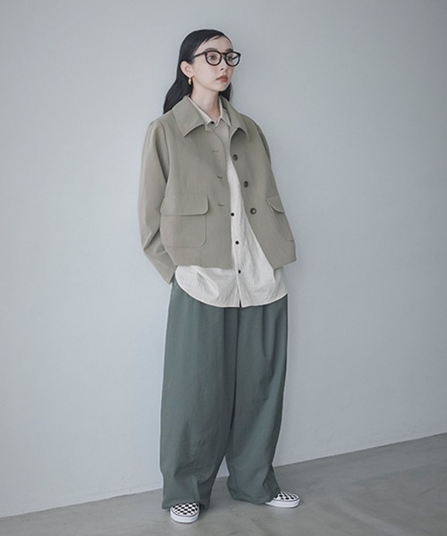 studio CLIP（スタディオクリップ）の「【daily CLIP】バックベルトパンツ（スラックス・レディース・ブラウン/カーキ・FREE）」の10枚目の写真