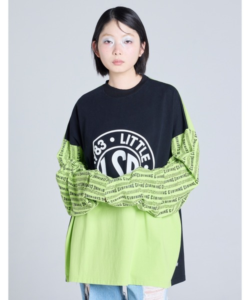 Little sunny bite(リトルサニーバイト)の「【RES】【Little Sunny Bite】LSB logo long tee(Tシャツ/カットソー・レディース・ホワイト/ブラック/ピンク・MEDIUM/SMALL)」の2枚目の写真
