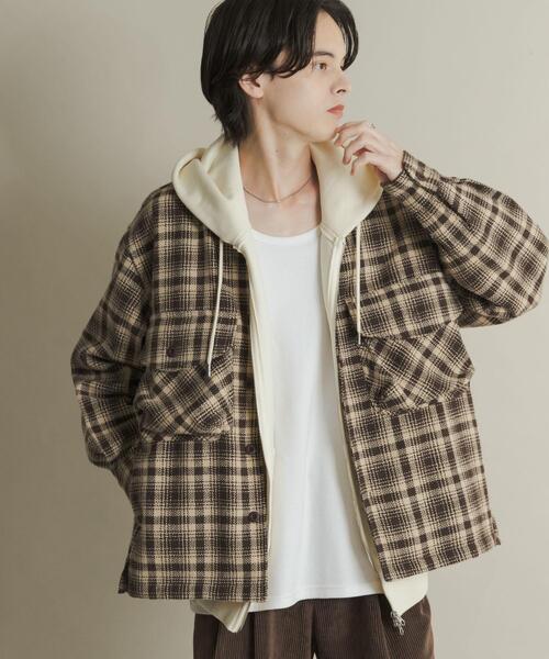 SENSE OF PLACE by URBAN RESEARCH（センスオブプレイスバイアーバンリサーチ）の「ヘビーネルチェックシャツジャケット（その他アウター・メンズ・ネイビー/ブラウン・MEDIUM/LARGE）」の13枚目の写真