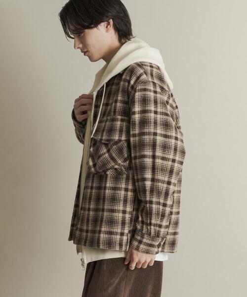 SENSE OF PLACE by URBAN RESEARCH（センスオブプレイスバイアーバンリサーチ）の「ヘビーネルチェックシャツジャケット（その他アウター・メンズ・ネイビー/ブラウン・MEDIUM/LARGE）」の15枚目の写真