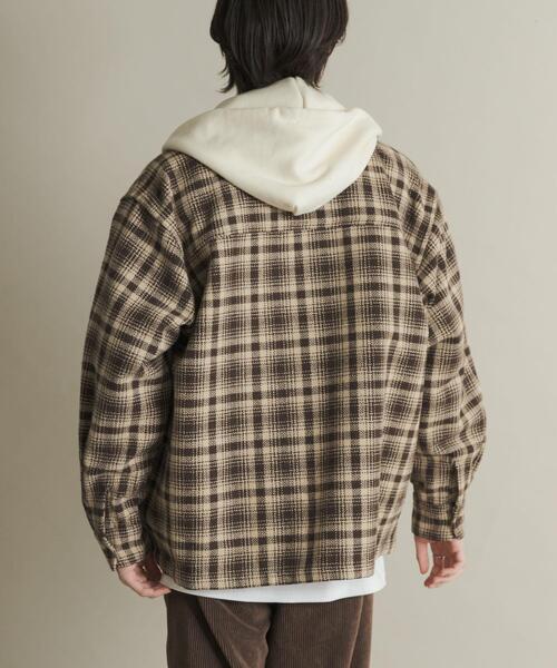 SENSE OF PLACE by URBAN RESEARCH（センスオブプレイスバイアーバンリサーチ）の「ヘビーネルチェックシャツジャケット（その他アウター・メンズ・ネイビー/ブラウン・MEDIUM/LARGE）」の14枚目の写真