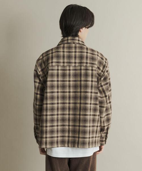 SENSE OF PLACE by URBAN RESEARCH（センスオブプレイスバイアーバンリサーチ）の「ヘビーネルチェックシャツジャケット（その他アウター・メンズ・ネイビー/ブラウン・MEDIUM/LARGE）」の18枚目の写真