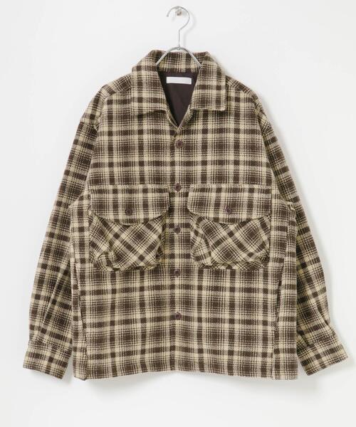SENSE OF PLACE by URBAN RESEARCH（センスオブプレイスバイアーバンリサーチ）の「ヘビーネルチェックシャツジャケット（その他アウター・メンズ・ネイビー/ブラウン・MEDIUM/LARGE）」の17枚目の写真