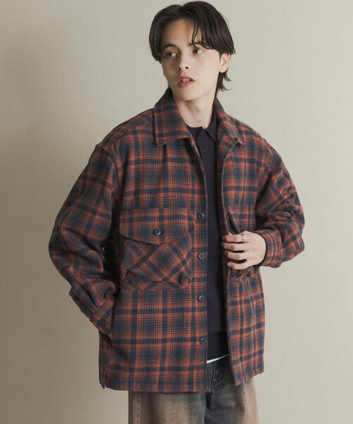 セール】ヘビーネルチェックシャツジャケット（その他アウター