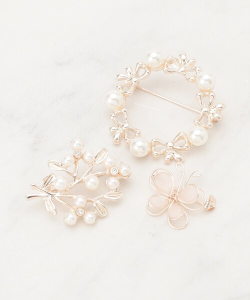 SHOO・LA・RUE（シューラルー）の「【セレモニー】3点セットブローチ（ブローチ/コサージュ・レディース・ピンクゴールド/ゴールド/シルバー・00）」の3枚目の写真