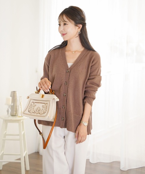 Winter-SALE カーディガン風 肩リボン ケーブル ニット トップス le reve vaniller 全2色｜lvn441-1774【1】  - ニット商品一覧 - Joint Space le reve vaniller ヴァニレ　カーディガン　ニット