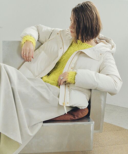 Editt by YECCA VECCA（エディットバイイェッカヴェッカ）の「フェザーMIXロービングニット（ニット/セーター・レディース・グレー/チャコールグレー/オレンジ/グリーン系その他3・FREE）」の13枚目の写真