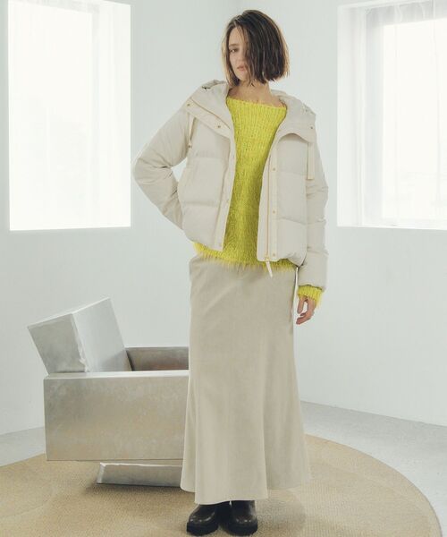 Editt by YECCA VECCA（エディットバイイェッカヴェッカ）の「フェザーMIXロービングニット（ニット/セーター・レディース・グレー/チャコールグレー/オレンジ/グリーン系その他3・FREE）」の15枚目の写真