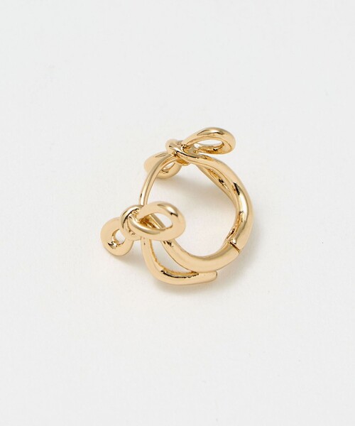 green label relaxing（グリーンレーベルリラクシング）の「リボン フープピアス（ピアス（両耳用）・レディース・シルバー/ゴールド・FREE）」の8枚目の写真