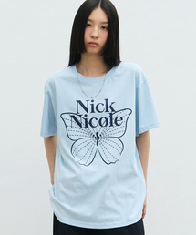BIG BUTTERFLY SLEEVE TOP_SORA NAVY