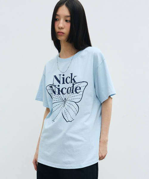NICK&NICOLE（ニックアンドニコール）の「BIG BUTTERFLY SLEEVE TOP_SORA NAVY（Tシャツ/カットソー・レディース・その他・FREE）」の3枚目の写真