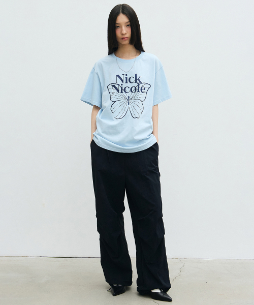 NICK&NICOLE（ニックアンドニコール）の「BIG BUTTERFLY SLEEVE TOP_SORA NAVY（Tシャツ/カットソー・レディース・その他・FREE）」の4枚目の写真