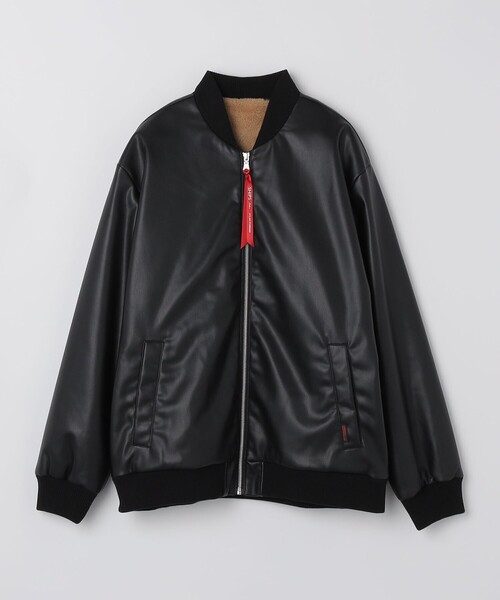 SHIPS Colors:合成皮革 ボア ボマー ジャケット（ブルゾン）｜SHIPS