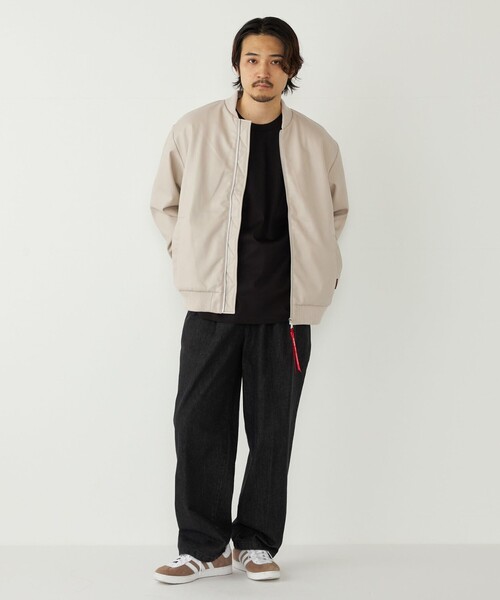 SHIPS Colors:合成皮革 ボア ボマー ジャケット（ブルゾン）｜SHIPS