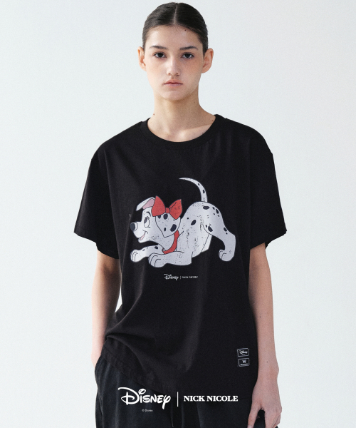 NICK&NICOLE(ニックアンドニコール)の「DISNEY BUTTERFLY RIBBON DALMATIAN TOP_BLACK(Tシャツ/カットソー・レディース・その他・FREE)」の1枚目の写真