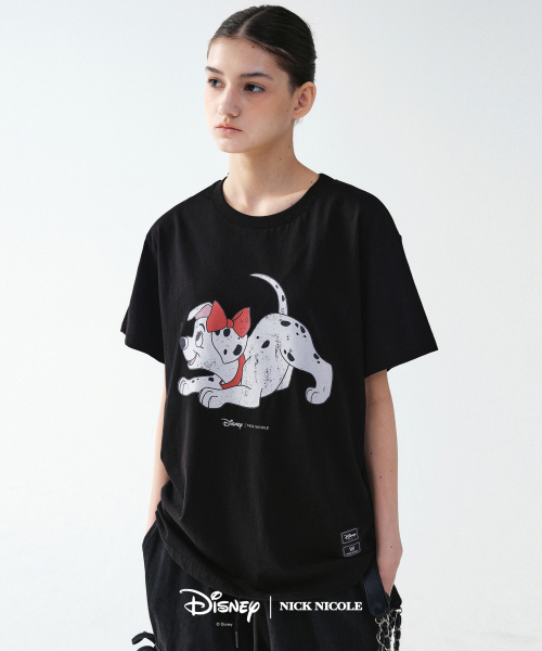 NICK&NICOLE(ニックアンドニコール)の「DISNEY BUTTERFLY RIBBON DALMATIAN TOP_BLACK(Tシャツ/カットソー・レディース・その他・FREE)」の2枚目の写真