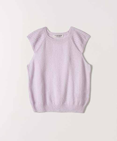 TTUDEMENT（トュードメント）の「SLEEVELESS KNIT TOP LAVENDER（ニット/セーター・レディース・その他・FREE）」の2枚目の写真