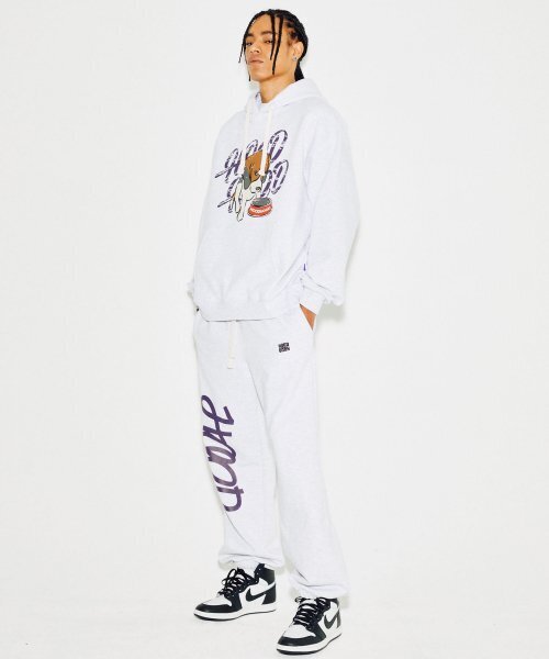 HOODHOOD(フッドフッド)の「シグニチャーロゴスウェットパンツメランジホワイト(スウェットパンツ・メンズ・その他・LARGE/X-LARGE)」の7枚目の写真