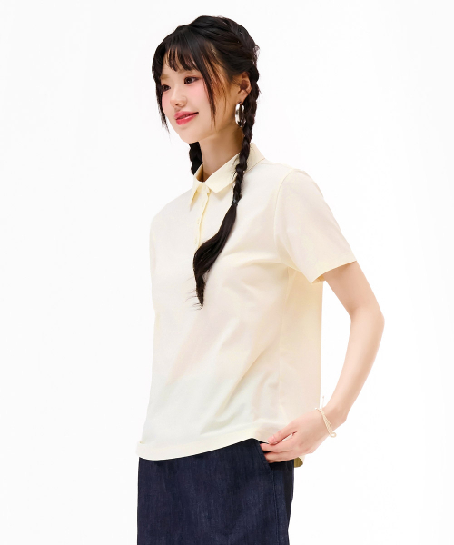 CHASECULT(チェイスカルト)の「レディース クールカラー 半袖Tシャツ-イエロー(ポロシャツ・レディース・イエロー・90/85)」の2枚目の写真