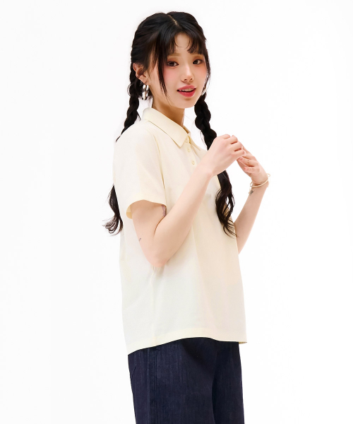 CHASECULT(チェイスカルト)の「レディース クールカラー 半袖Tシャツ-イエロー(ポロシャツ・レディース・イエロー・90/85)」の3枚目の写真