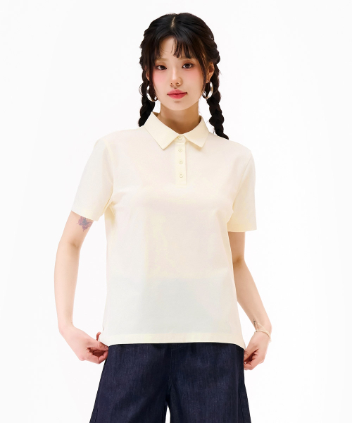 CHASECULT(チェイスカルト)の「レディース クールカラー 半袖Tシャツ-イエロー(ポロシャツ・レディース・イエロー・90/85)」の4枚目の写真