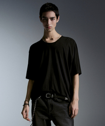 MUSINSA STANDARD（ムシンサスタンダード）の「Relaxed Lightweight CR Scoop Neck T-Shirt [Black]（Tシャツ/カットソー）」