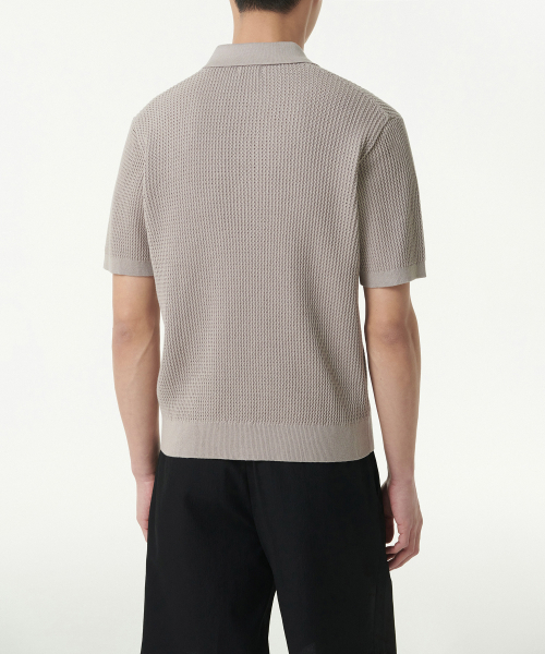 MUSINSA STANDARD（ムシンサスタンダード）の「クロシェニットポロシャツ[マッシュルーム]（ニット/セーター・メンズ・その他・XX-LARGE/LARGE/MEDIUM/SMALL/X-LARGE）」の3枚目の写真