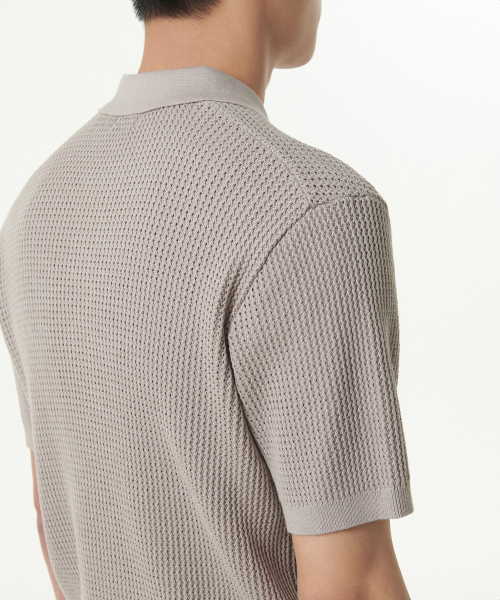 MUSINSA STANDARD（ムシンサスタンダード）の「クロシェニットポロシャツ[マッシュルーム]（ニット/セーター・メンズ・その他・XX-LARGE/LARGE/MEDIUM/SMALL/X-LARGE）」の5枚目の写真