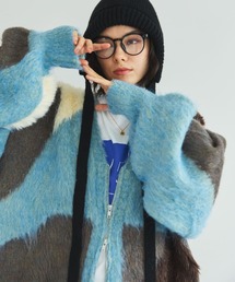 MIRROR STOKE | 【ZOZO限定】ACCENT MATERIAL KNIT CARDIGAN/アクセントマテリアルニットカーディガン(ニット/セーター)