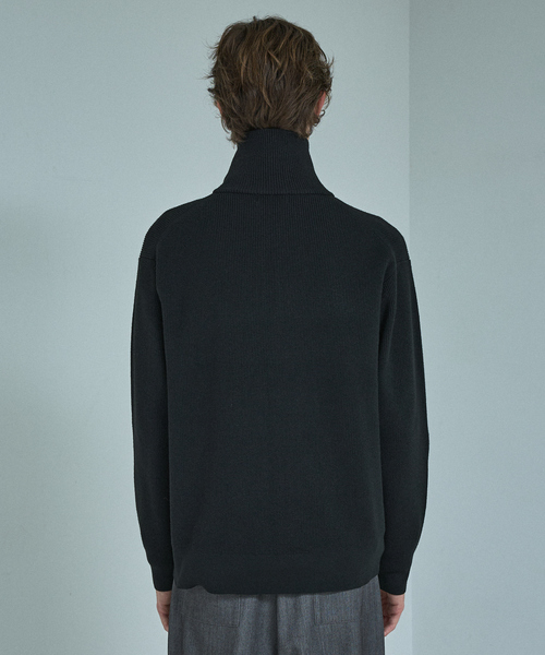 ABAHOUSE（アバハウス）の「12ゲージ 畦編み ドライバーズニット / ダブルジップ（カーディガン/ボレロ・メンズ・チャコールグレー/ブラック・46/48）」の6枚目の写真