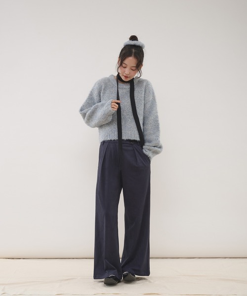 MUHET(ミュエータ)の「waist design straight pants / ウエストデザインストレートパンツ(その他パンツ・レディース・ベージュ/ネイビー/ブラウン・SMALL/MEDIUM/LARGE)」の22枚目の写真