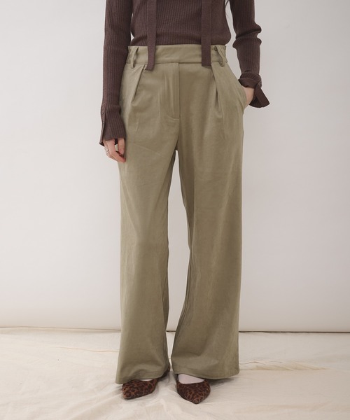 MUHET(ミュエータ)の「waist design straight pants / ウエストデザインストレートパンツ(その他パンツ・レディース・ベージュ/ネイビー/ブラウン・SMALL/MEDIUM/LARGE)」の16枚目の写真