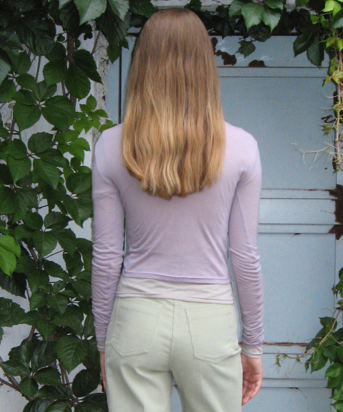 SINOON(シヌーン)の「TWIST LAYERED LONG SLEEVE SET-UP (PURPLE)(Tシャツ/カットソー・レディース・その他・FREE)」の4枚目の写真
