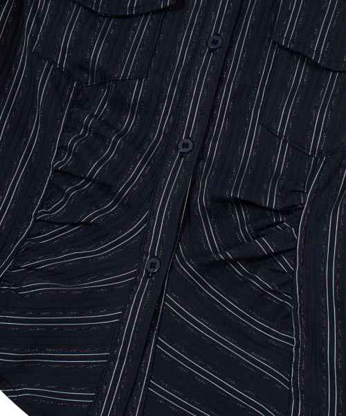 MOAA（モア）の「シャドウストライプシャツ (MIDNIGHT STRIPE)（シャツ/ブラウス・レディース・その他・MEDIUM/SMALL）」の4枚目の写真