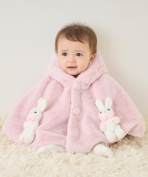 うさぎ フェイクファーケープ（その他ベビーウェア）｜mezzo piano