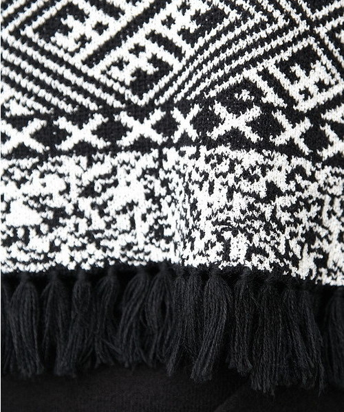 SLY（スライ）の「GEOMETRIC PATTERN MG TOPS（ニット/セーター・レディース・ダークグリーン/ブラック・1/2）」の5枚目の写真