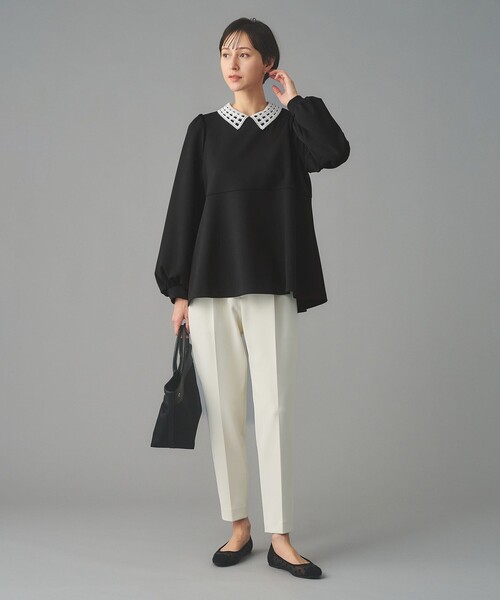 UNITED ARROWS（ユナイテッドアローズ）の「SPONGY ペプラム ブラウス（シャツ/ブラウス・レディース・オフホワイト/ブラック/ネイビー・38/36）」の19枚目の写真