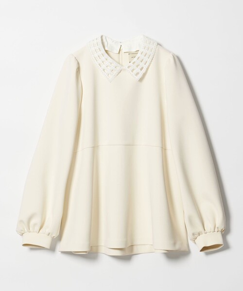 ユナイテッドアローズ　SPONGY ペプラム ブラウス 38 ホワイト SPONGY ペプラム ブラウス（シャツ/ブラウス）｜UNITED ARROWS