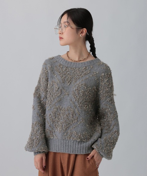 セール】3.5ゲージペルシャ柄プルオーバー 603981（ニット/セーター