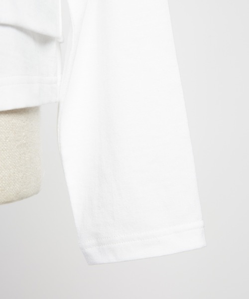 gomme（ゴム）の「サイド２タックＴ（Tシャツ/カットソー・レディース・チャコールグレー/ブラック/ホワイト・MEDIUM）」の18枚目の写真