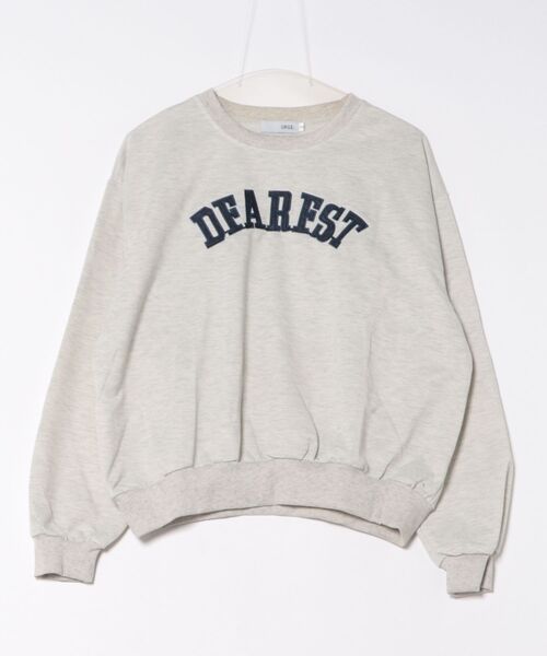 urge:(アージコロン )の「【URGE:】カレッジロゴ 刺繍 スウェット トップス(スウェット・レディース・ネイビー/アイボリー・SMALL/MEDIUM/LARGE/X-LARGE)」の4枚目の写真