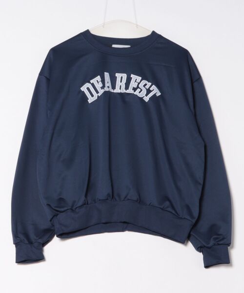 urge:(アージコロン )の「【URGE:】カレッジロゴ 刺繍 スウェット トップス(スウェット・レディース・ネイビー/アイボリー・SMALL/MEDIUM/LARGE/X-LARGE)」の5枚目の写真