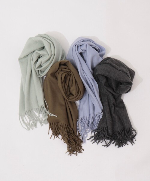 NOLLEY’S Sophi（ノーリーズソフィ）の「カシミアストール（ストール/ショール・レディース・チャコールグレー/カーキ/ミント/ラベンダー・FREE）」の7枚目の写真